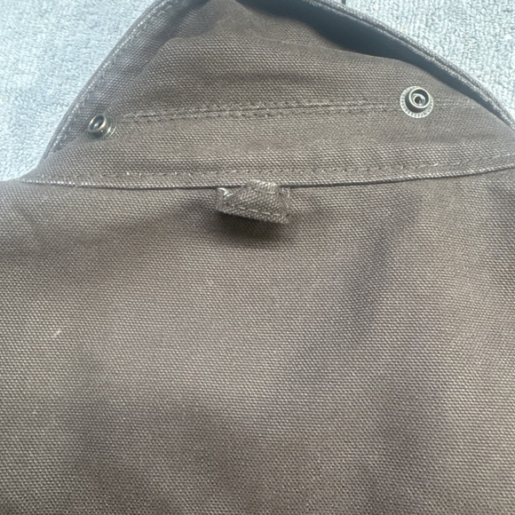 Big Smith mens brown canvas work chore jacket utility pockets‎ lined 2XL - Picture 13 of 14